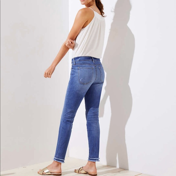 loft frayed jeans